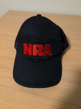 NRA Hat Unisex Adjustable Black Red White Blue America Rim NWT Solid